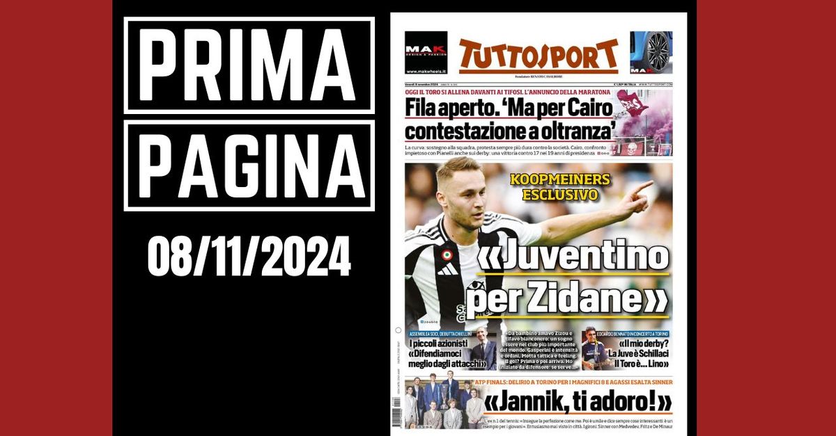 Prima pagina Tuttosport: “Koopmeiners: ‘Juventino per Zidane