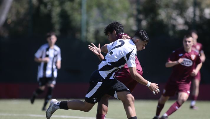 TORINO, ITALY - APRIL 6: Giuseppe Santagata of Torino Under 15 in action during the Under 15 A-B match between Torino U15 and Juventus U15 at Cit Turin Sports Center on April 6, 2025 in Torino, Italy. Photo: Nderim Kaceli Under 16, Juventus-Torino 5-2: i granata pagano il crollo del primo tempo - immagine 1