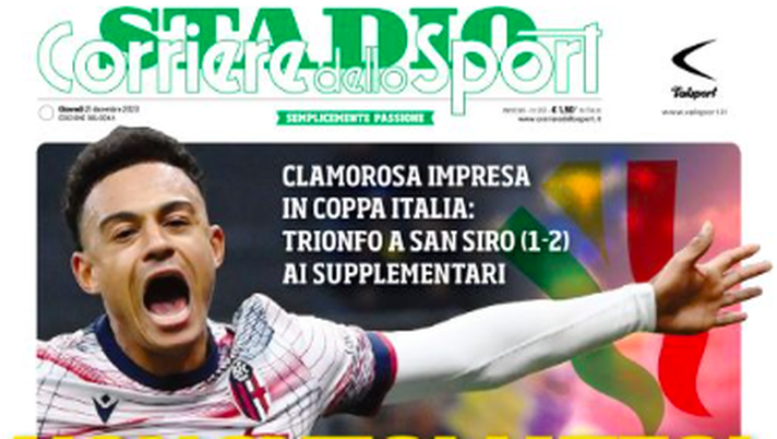 Il Bologna espugna San Siro: le prime pagine dei quotidiani- immagine 2