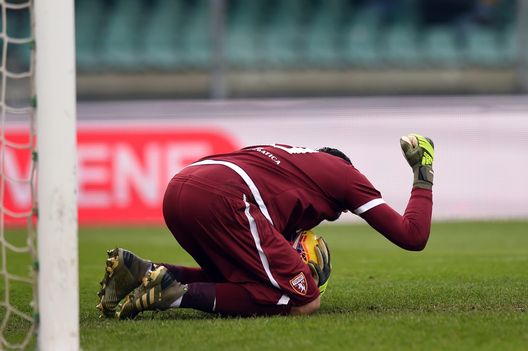 VERONA, ITALY - DECEMBER 15: Salvatore Sirigu goalkeeper of Torino shows his dejection during the Serie A match between Hellas Verona and Torino FC at Stadio Marcantonio Bentegodi on December 15, 2019 in Verona, Italy. (Photo by Tullio M. Puglia/Getty Images)