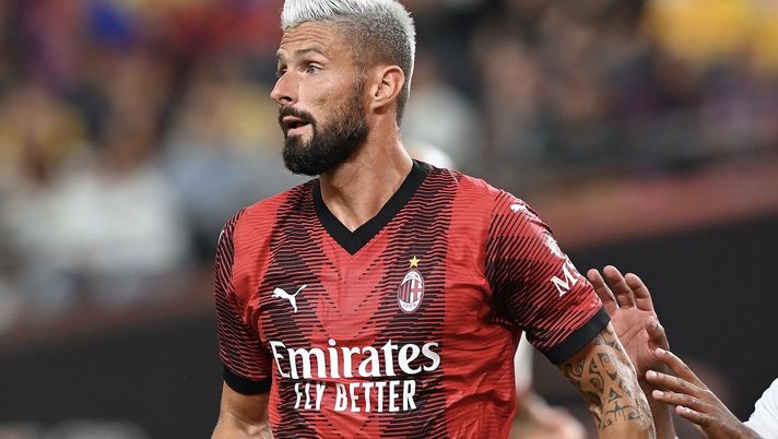 Olivier Giroud AC Milan amichevole Milan-Barcellona 0-1 precampionato 2023-2024