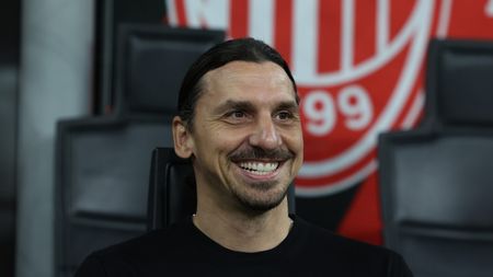 MILAN, ITALY - OCTOBER 29: Zlatan Ibrahimovic of AC Milan attends the Serie A match between Milan and Napoli at Stadio Giuseppe Meazza on October 29, 2024 in Milan, Italy. (Photo by Claudio Villa/AC Milan via Getty Images)