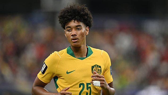 ARLINGTON, TEXAS - JULY 3: Lucas Herrington of Australia during the FIFA World Cup 2026 Round Of 32 match between Australia and Egypt at Dallas Stadium on July 3, 2026 in Arlington, United States. (Photo by Sebastian Frej/Getty Images) Dalla Turchia – Napoli interessato a Herrington: il Colorado Rapids fissa il prezzo - immagine 1