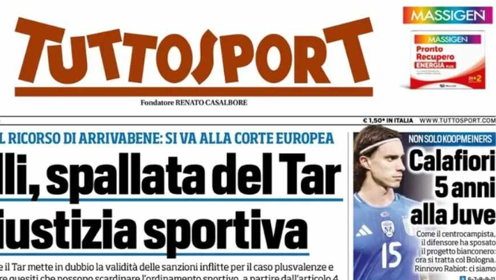 PRIMA PAGINA TUTTOSPORT OGGI: “Fagioli sì, Ricci no. La lista dei 26″ - immagine 1