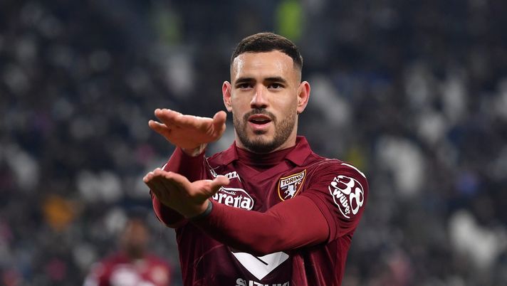 TURIN, ITALY - FEBRUARY 28: Antonio Sanabria of Torino FC celebrates after scoring the team's second goal during the Serie A match between Juventus and Torino FC at Allianz Stadium on February 28, 2023 in Turin, Italy. (Photo by Valerio Pennicino/Getty Images) sanabria
