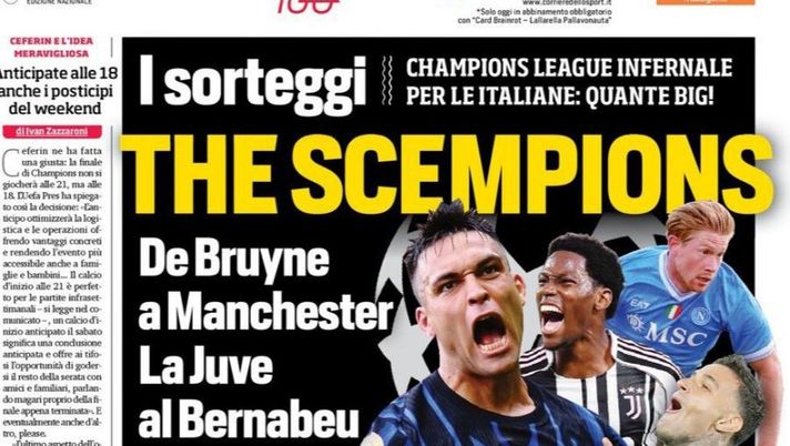 Il Napoli sui media: le prime pagine dei quotidiani di oggi - immagine 1