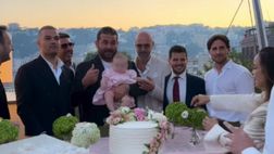 Festa in casa Napoli, battesimo per la figlia di Edo De Laurentiis