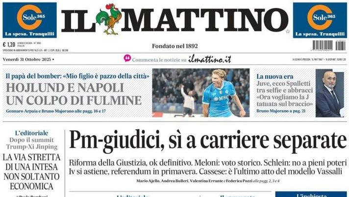 Il Napoli sui media: le prime pagine dei quotidiani di oggi- immagine 1