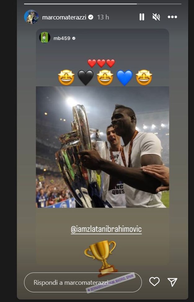 Inter, Balotelli replica a Ibrahimovic con la Champions. Materazzi condivide- immagine 3