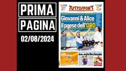 Prima pagina Tuttosport: altri due Ori alle Olimpiadi