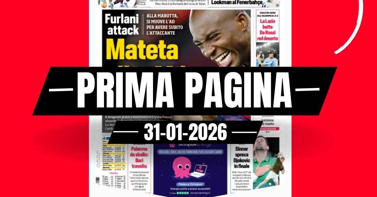 Prima pagina Corriere dello Sport: “Furlani attack. Mateta all in Milan” Prima pagina Corriere dello Sport: “Furlani attack. Mateta all in Milan”