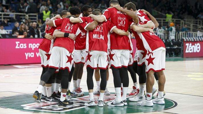 ATHENS, GREECE - JANUARY 31: Players of EA7 Emporio Armani Milan react during the Turkish Airlines EuroLeague Regular Season Round 24 match between Panathinaikos Athens and EA7 Emporio Armani Milan at OAKA on January 31, 2024 in Athens, Greece. (Photo by Panagiotis Moschandreou/Euroleague Basketball via Getty Images) Milano-Panathinaikos live: streaming gratis e diretta TV del match di Eurolega - immagine 1