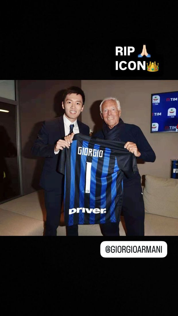 Inter, l’ex presidente Zhang ricorda Giorgio Armani: “Icona”- immagine 3