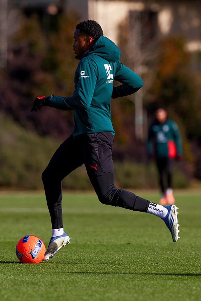 Christopher Nkunku ieri a Milanello (Photo by Giuseppe Cottini/AC Milan via Getty Images) como-milan-formazioni-probabili-assenza-pavlovic