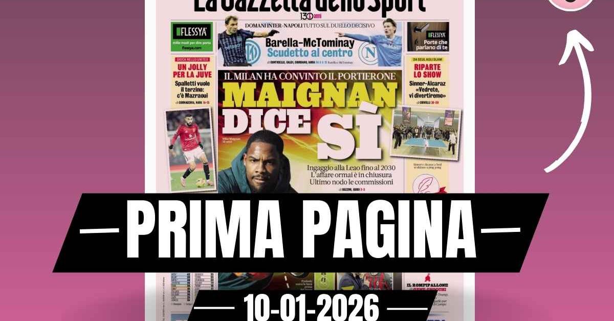 prima pagina gazzetta dello sport maignan dice s236 il milan ha convinto il portierone da Pianetamilan.it prima pagina gazzetta dello sport maignan dice s236 il milan ha convinto il portierone