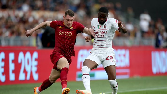 Belotti Tomori Roma-Milan 1-1 Serie A 2022-2023