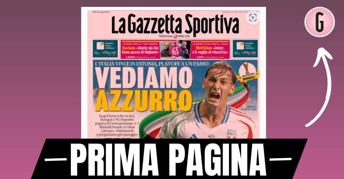 Prima pagina Gazzetta dello Sport: “Milan, incredibile Modric, giocate già 10 gare a 40 anni”