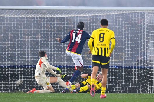 Bologna, Italia - 21 gennaio 2025: Samuel Iling-Junior segna il gol del 2-1 del Bologna contro il Borussia Dortmund. (Foto di Alessandro Sabattini/Getty Images) Bologna in Europa, le tre grandi partite rossoblù nelle competizioni europee- immagine 2