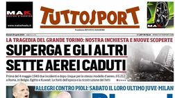 PRIMA PAGINA TUTTOSPORT OGGI: “Divorzi all’italiana, Allegri contro Pioli”