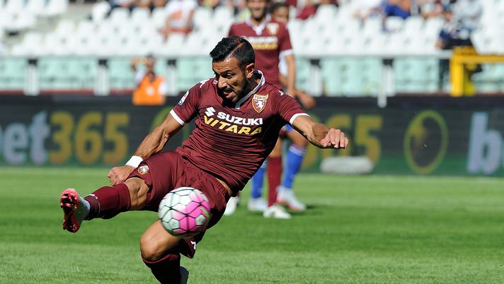 Il numero 27 si coordina in Torino-Sampdoria 2-0: due gol per lui in quella partita Quagliarella in Torino-Sampdoria 2-0