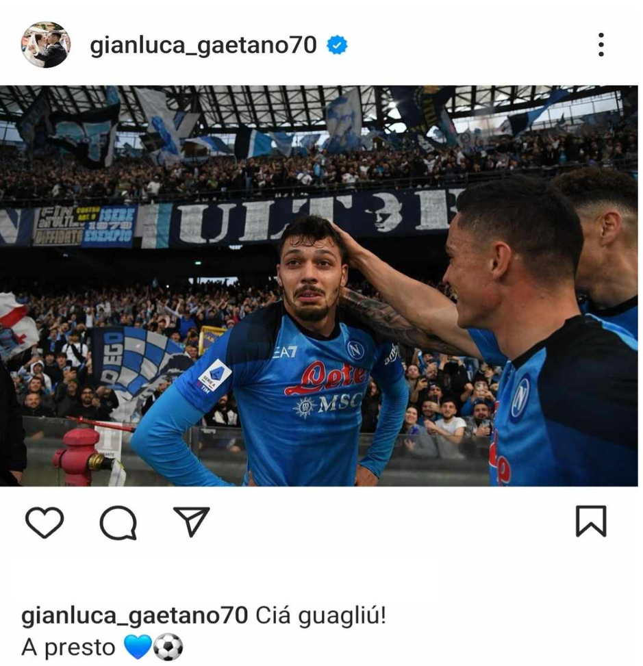 FOTO Gaetano ceduto al Cagliari, il saluto al suo Napoli: “Ciao guagliù, a presto”- immagine 2