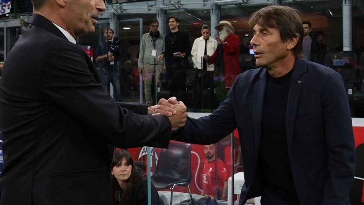 Massimiliano Allegri e Antonio Conte (allenatore Milan e Napoli) | AC Milan News (foto Getty Images) Amoruso sullo Scudetto: 'Conte e Allegri hanno qualcosa in più'