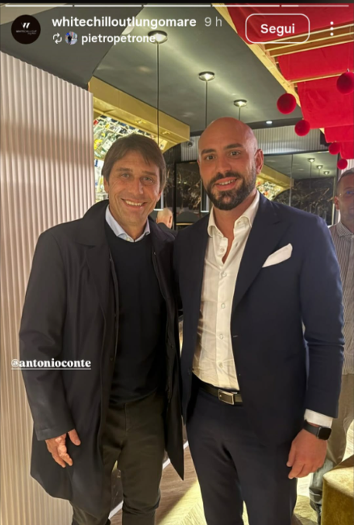 Conte, ieri era al ristorante con Stellini: foto e autografi per lui – LE FOTO - immagine 2
