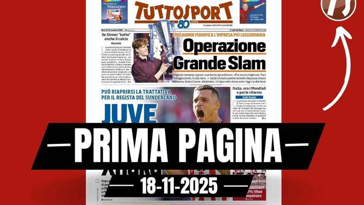Prima pagina Tuttosport: 'Juventus, occasione Xhaka: può riaprirsi la trattativa'