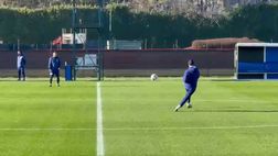 VIDEO FCIN1908 / Rifinitura Inter-Liverpool, le immagini: palleggi tra Chivu e Palombo