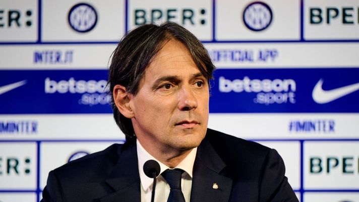 Simone Inzaghi Inter conferenza stampa
