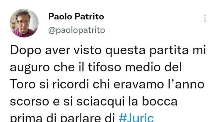 Torino-Inter 1-1, le reazioni social: “Ricordiamoci dov’eravamo” - immagine 1