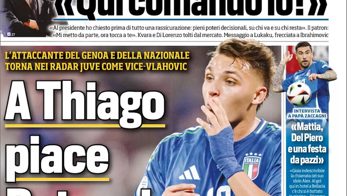 EDICOLA TS / Conte, frecciata a Ibra. Torino, in attacco manovre per Pio Esposito EDICOLA TS / Conte, frecciata a Ibra. Torino, in attacco manovre per Pio Esposito - immagine 1