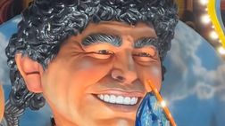 Maradona “sbarca” al Carnevale di Acireale: la statua dedicatagli è mozzafiato!