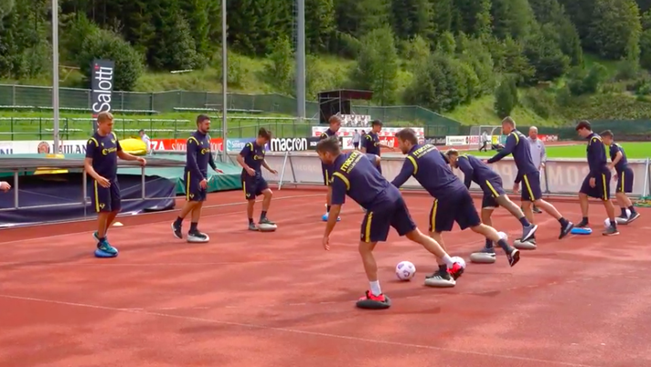 Pioggia in Val Gardena, il Verona si allena con 10 gradi - immagine 1