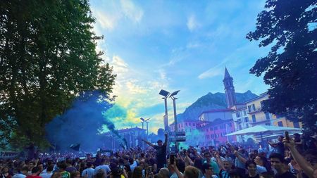 Lecco festeggiamenti per la promozione in Serie B