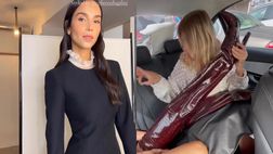 VIDEO / Milano Fashion Week, lady Bellanova alle prese con un cambio stivali impegnativo