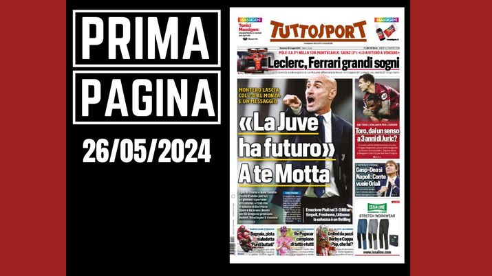 Prima pagina Tuttosport: Emozioni Pioli nel 3-3 Milan