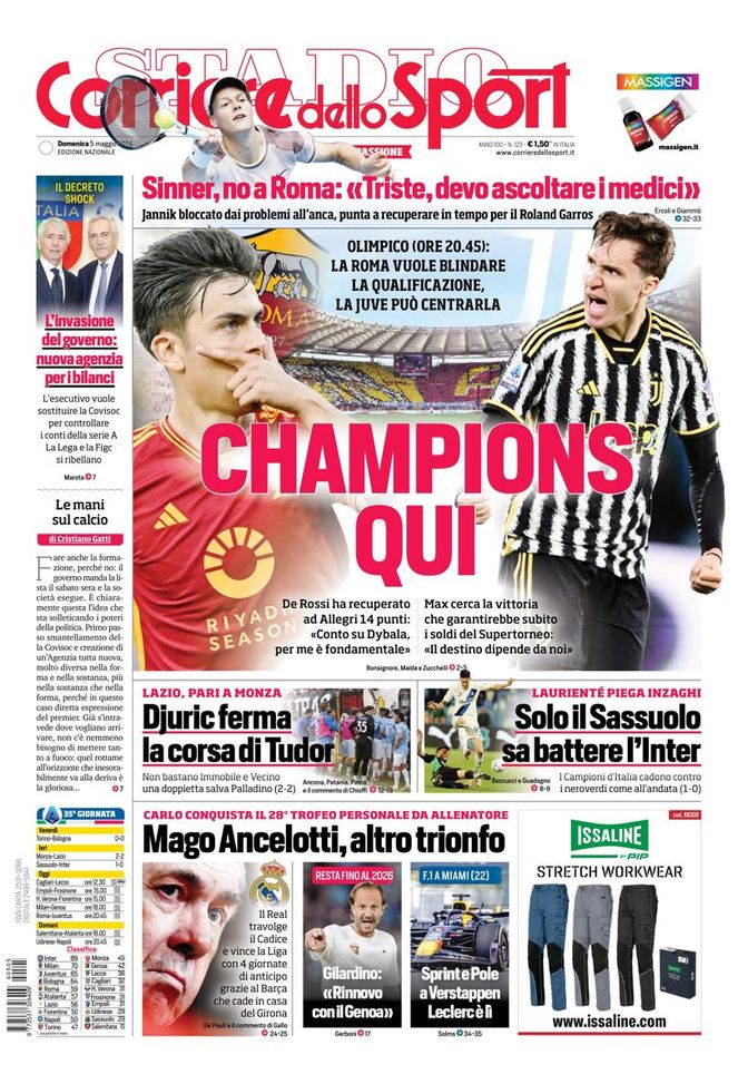 EDICOLA / CdS: Solo il Sassuolo sa battere l’Inter. Laurienté piega Inzaghi - immagine 1