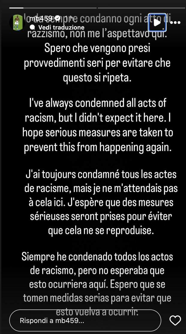 Balotelli vittima di insulti razzisti: “Servono provvedimenti seri. Mi hanno detto…”- immagine 2