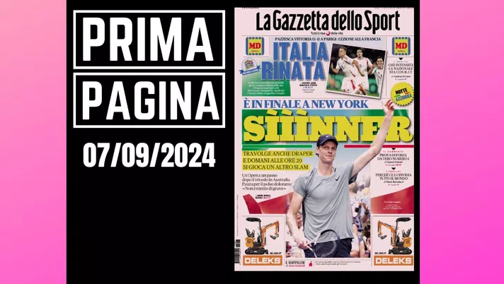 Prima pagina Gazzetta dello Sport: Italia rinata. Lezione alla Francia