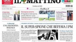 PRIMA PAGINA IL MATTINO OGGI: “Il Napoli in infermeria, anche Olivera va KO, Lobotka fermo 15 giorni”