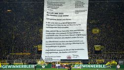 Borussia Dortmund, spunta lo striscione contro la Federazione: “Gli stadi sono sicuri”