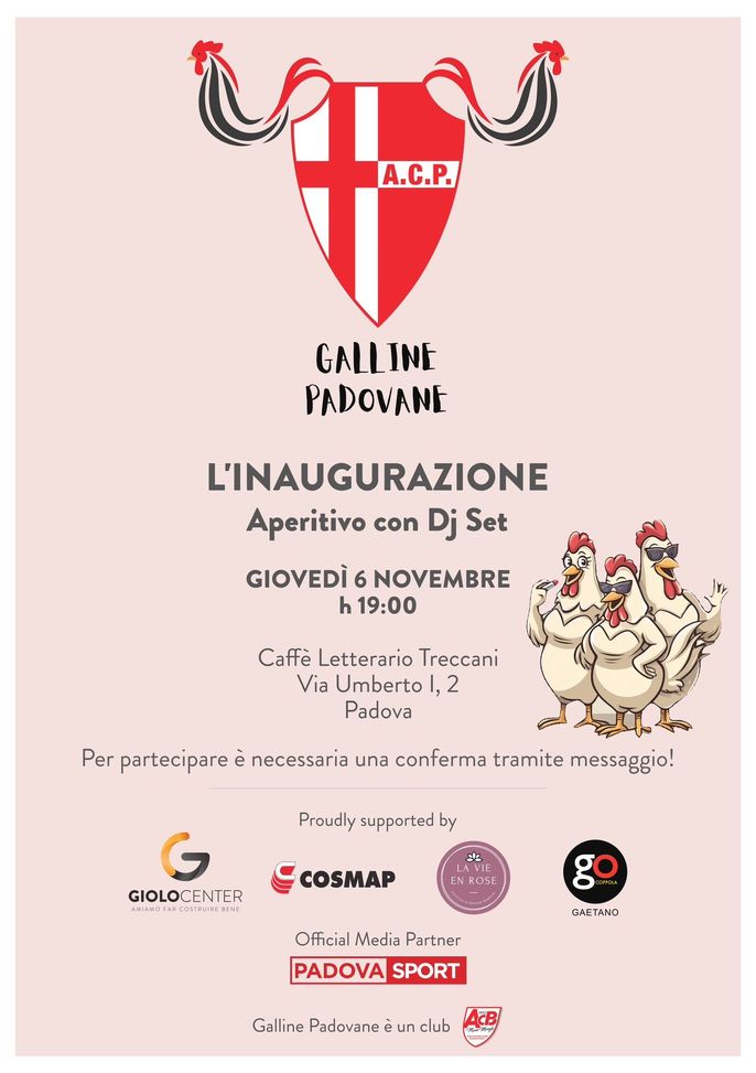 Stasera la festa del club Galline Padovane: presenti Alessandra Bianchi, Pietro Fusi e le wags biancoscudate- immagine 2