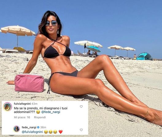 Federica Nargi, gli addominali fanno notizia! La sorella di Fognini: “Me li disegnano?” Federica Nargi, gli addominali fanno notizia! La sorella di Fognini: “Me li disegnano?” - immagine 1