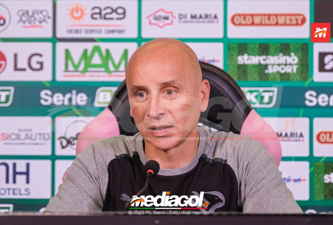 FOTO PALERMO, verso la Reggiana: Eugenio Corini in sala stampa (GALLERY) - immagine 5