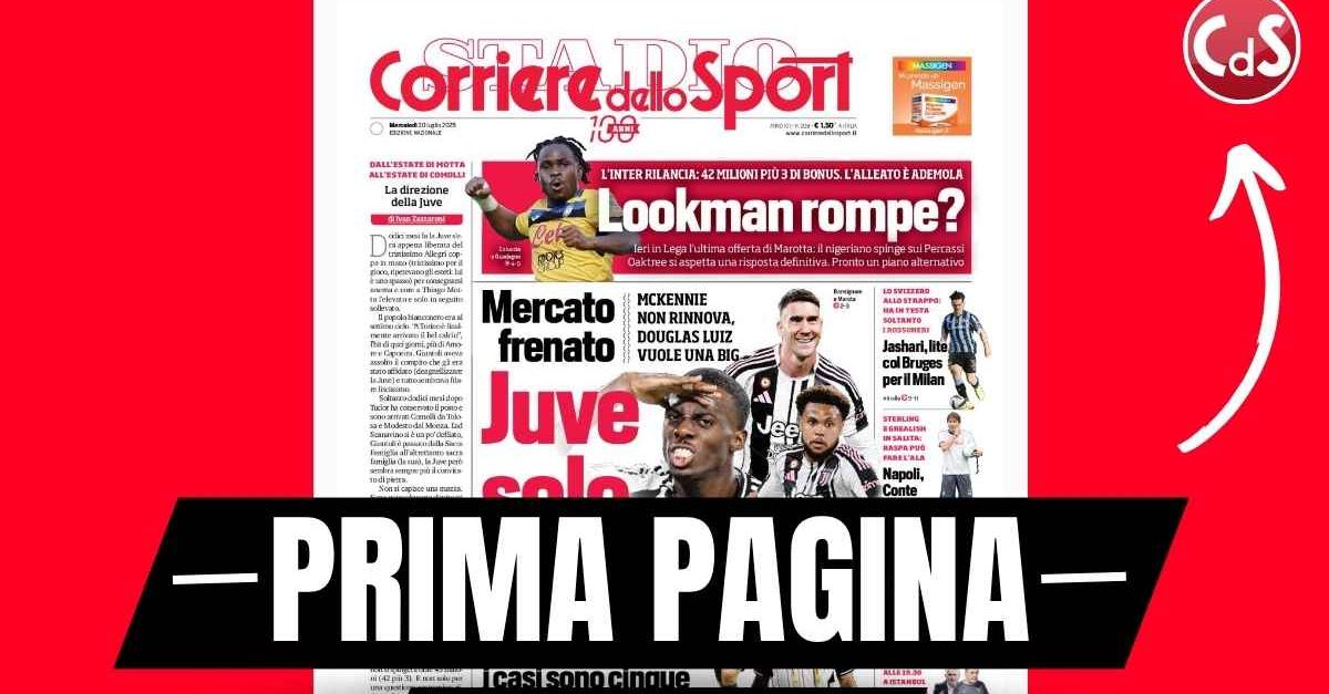 Prima pagina Corriere dello Sport: “Jashari, lite con il Bruges per il Milan”
