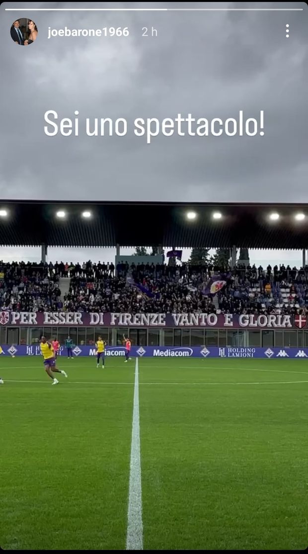 FOTO – Barone alla Curva Fiesole al Viola Park: “Sei uno spettacolo”- immagine 2