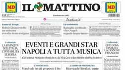 PRIMA PAGINA IL MATTINO OGGI: “De Laurentiis: Io sto con Conte, ha fatto bene”