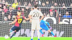 Genoa-Napoli 1-0, che pasticcio di Buongiorno: Malinovskyi porta avanti i suoi VIDEO