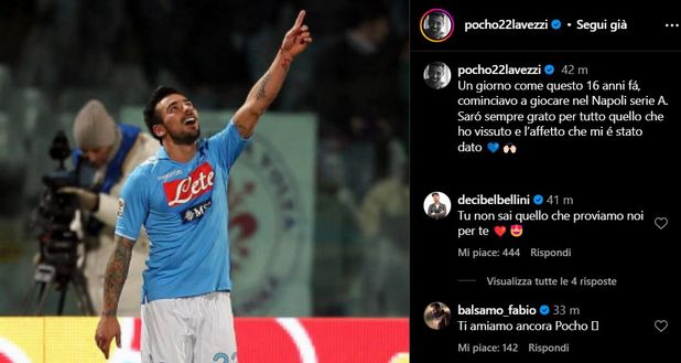 FOTO Lavezzi, 16 anni fa il suo esordio a Napoli: “Grato per quello che ho vissuto”- immagine 2